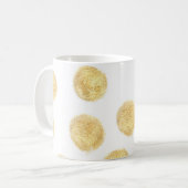 Golden Polka Dot Hand gezogen Kaffeetasse (Vorderseite Links)