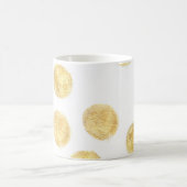 Golden Polka Dot Hand gezogen Kaffeetasse (Mittel)