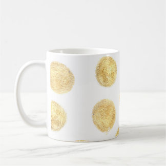 Golden Polka Dot Hand gezogen Kaffeetasse