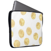 Golden Polka Dot Hand gezogen Laptopschutzhülle (Vorne Rechts)