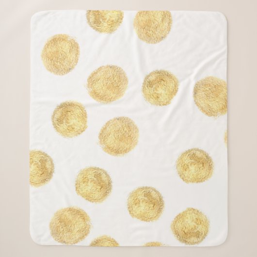 Golden Polka Dot Hand gezogen Sherpadecke (Vorderseite)