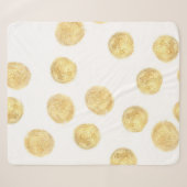Golden Polka Dot Hand gezogen Sherpadecke (Vorderseite (Horizontal))