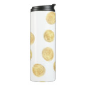 Golden Polka Dot Hand gezogen Thermosbecher (Nach links gedreht)