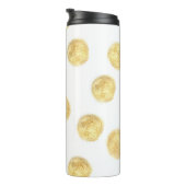 Golden Polka Dot Hand gezogen Thermosbecher (Nach rechts gedreht)