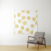Golden Polka Dot Hand gezogen Wandteppich (Beispiel (Horizontal))