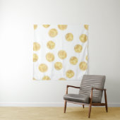 Golden Polka Dot Hand gezogen Wandteppich (Beispiel)