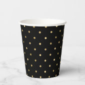 Golden Polka Dot Musterpapierkassetten Pappbecher (Rückseite)