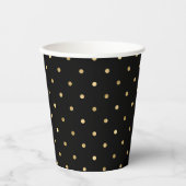 Golden Polka Dot Musterpapierkassetten Pappbecher (Vorderseite)