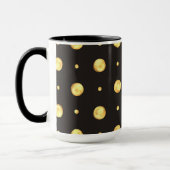 Golden Polka Dot Two-Tone Mug, 15 oz Tasse (Links)