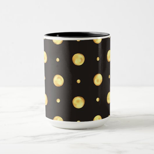 Golden Polka Dot Two-Tone Mug, 15 oz Tasse (Zentrum)