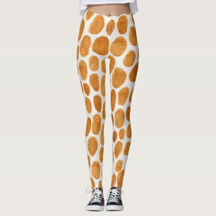 Golden Polka Dots: Abstrakt Gouache Leggings