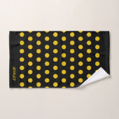 Golden Polka Dots auf Black Bath Handtuch Set (Handtuch)