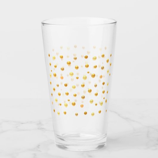 Golden Polka Dots Glas (Vorderseite)