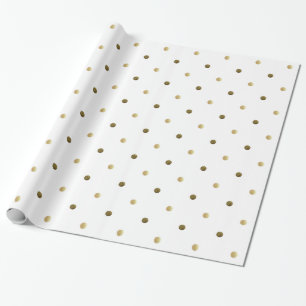 Golden Polka Dots Gold und White Modern Design Geschenkpapier