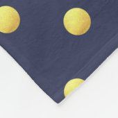Golden Polka Dots & Grau Mit Monogramm Fleecedecke (Ecke)