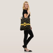 Golden Polka Dots on Black Tasche (Am Model)