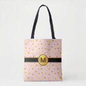Golden Polka Dots on Pink Tasche (Vorderseite)