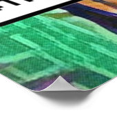 Golden Ponyboy bunt 80er Retro bleibe Poster (Ecke)