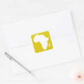 Golden Poppy Audacious Africa Quadratischer Aufkleber (Umschlag)