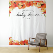 Golden Poppy Baby Dusche