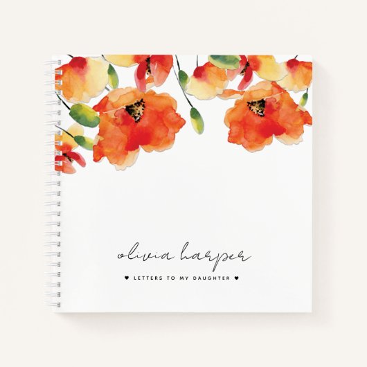 Golden Poppy Letters to Daughter Journal Notizblock (Vorderseite)