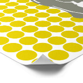 Golden Poppy Safari Dot mit Pop Art Elephant Poster (Ecke)