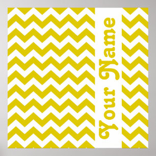 Golden Poppy Safari Zickzack mit benutzerdefiniert Poster