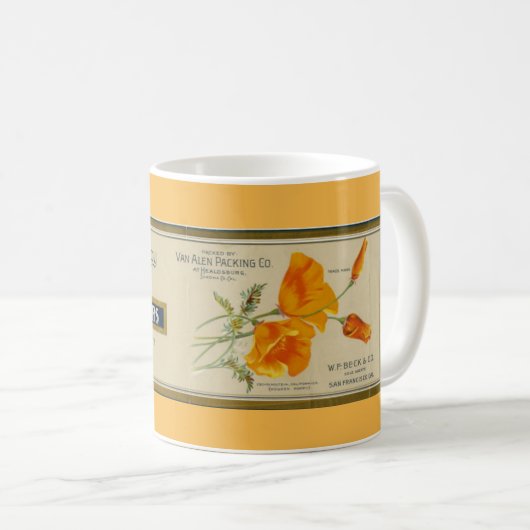 Golden Poppy Tasse (VorderseiteRechts)