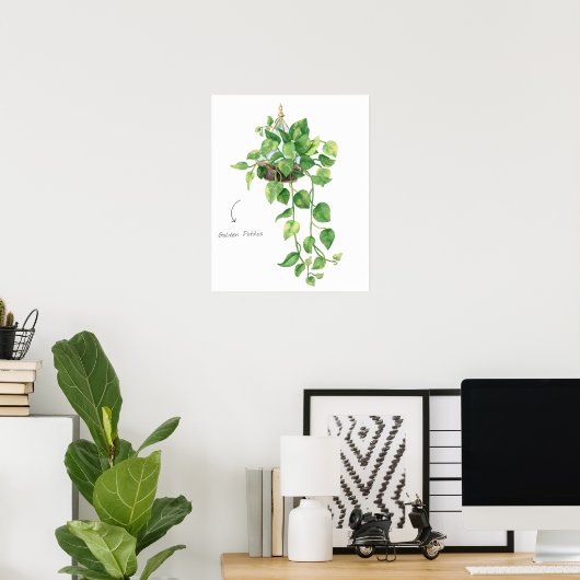 Golden Pothos Poster (Heimbüro)