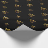 Golden Present Wrapping Paper Geschenkpapier (Ecke)