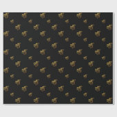 Golden Present Wrapping Paper Geschenkpapier (Flach)