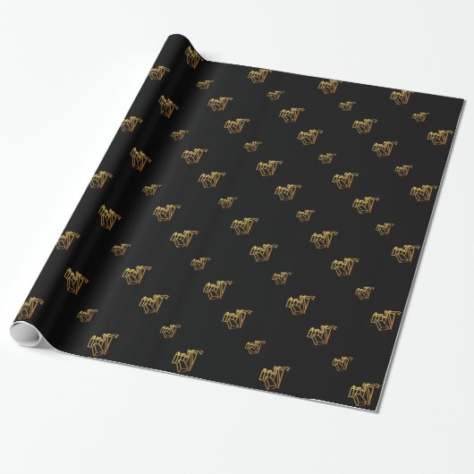 Golden Present Wrapping Paper Geschenkpapier (Ungerollt)