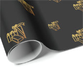Golden Present Wrapping Paper Geschenkpapier (Rolleneckpunkt)