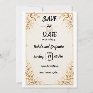 Golden Promise Save The Date Karte