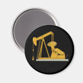 Golden Pumpjack Magnet (Vorderseite/Rückseite)