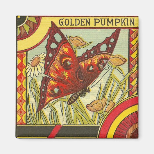 Golden Pumpkin/Crate Label Magnet (Vorne)