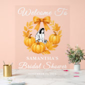 Golden Pumpkin Fall Brautparty Willkommen Acrylschild (Hochzeit)