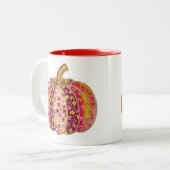 Golden Pumpkin & Floral Delight Coffee Tasse (Vorderseite Links)