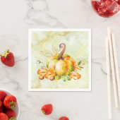 Golden Pumpkin Watercolor Paper Napkin Serviette (Beispiel)