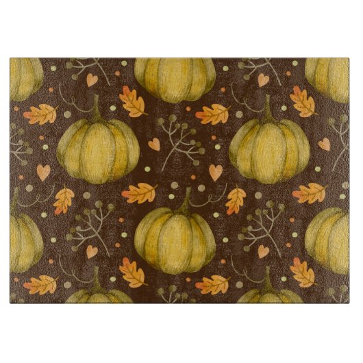 Golden Pumpkins Cutting Board Schneidebrett (Vorderseite)
