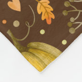 Golden Pumpkins Fleece Blanket (Ecke)