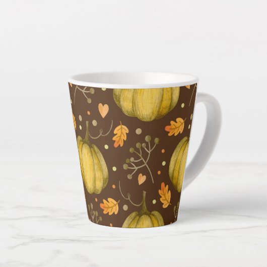 Golden Pumpkins Latte Tasse (Rechte Ecke)