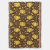 Golden Pumpkins Throw Blanket Decke (Vorderseite Vertikal)