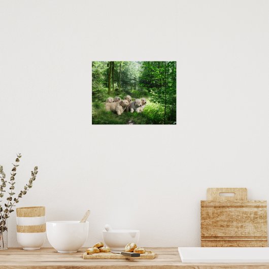 Golden Puppies Poster (Küche)
