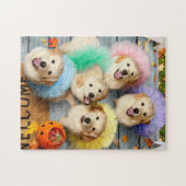 Golden Puppies Trick oder Behandlung Puzzle (Horizontal)