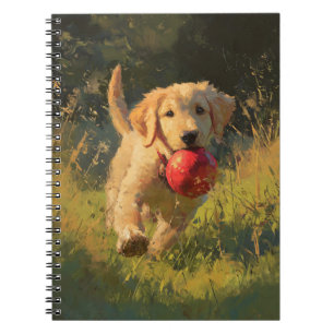 Golden Puppy Play-Time Notebook Notizblock