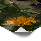 Golden Puppy Wildflower Blick Poster (Ecke)