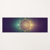 Golden Purple Mandala Glow Yogamatte (Vorderseite (Horizontal))