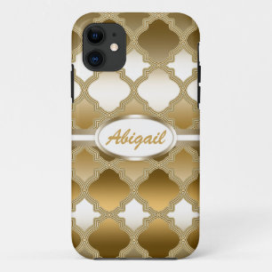 Golden Quatrefoil marokkanisches Gittermuster Case-Mate iPhone Hülle
