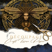 Golden Queen Bee Steampunk Art Nouveau Seidenpapier